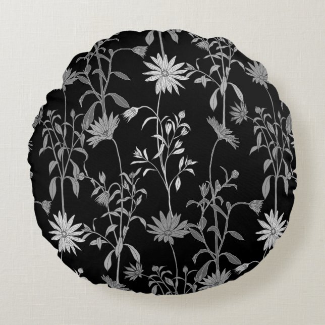 Vintag: nahtloser Einladungshintergrund. Rundes Kissen (Vorderseite)