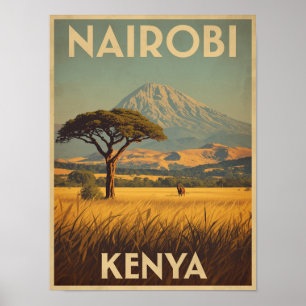 Vintag Nairobi Travel Poster