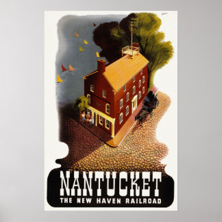 Vintag Nantucket MA Poster