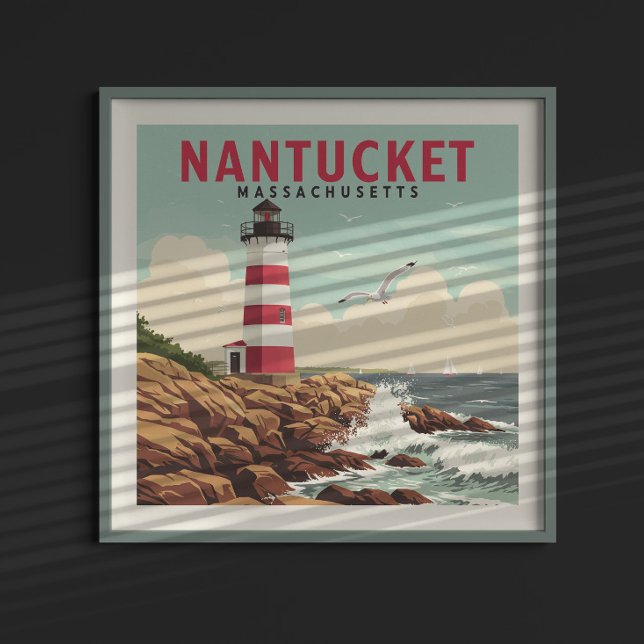 Vintag Nantucket Massachusetts Poster (Von Creator hochgeladen)