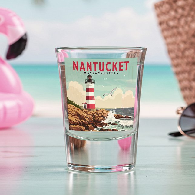 Vintag Nantucket Massachusetts Schnapsglas (Von Creator hochgeladen)