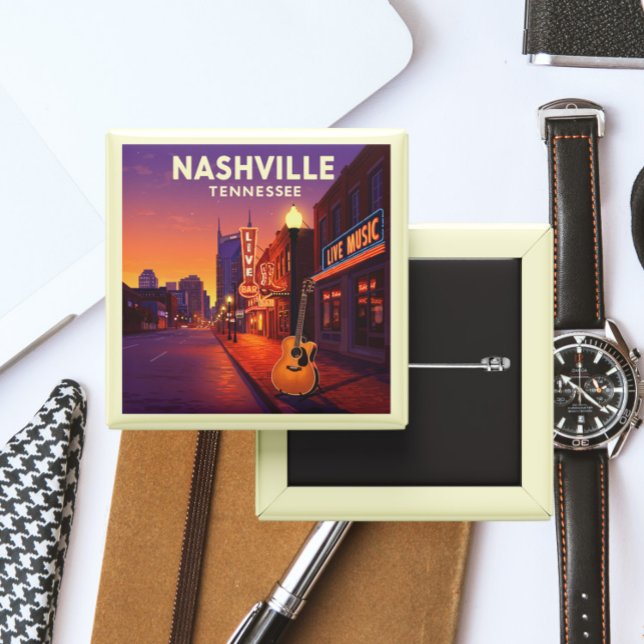 Vintag Nashville Tennessee Button (Von Creator hochgeladen)