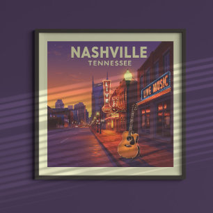 Vintag Nashville Tennessee Poster