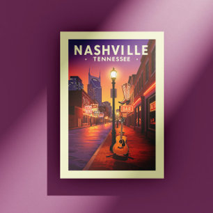 Vintag Nashville Tennessee Postkarte