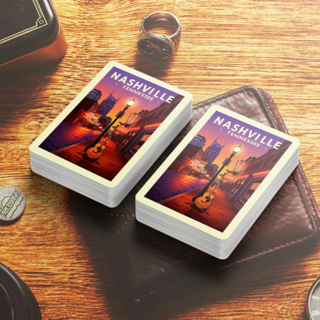 Vintag Nashville Tennessee Spielkarten (Von Creator hochgeladen)
