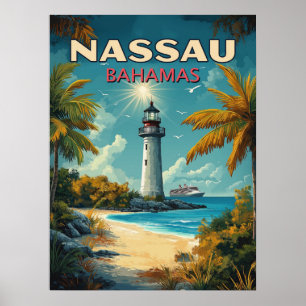 Vintag Nassau Bahamas Poster