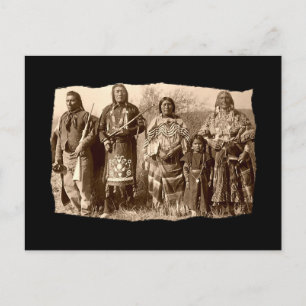 Vintag Native American Bannock Postkarte