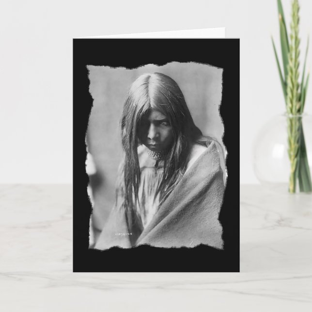 Vintag Native American Zosh Clishn Apache Karte (Vorderseite)