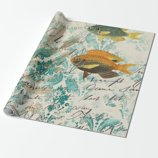 Vintag Nautic Geschenkpapier (Ungerollt)