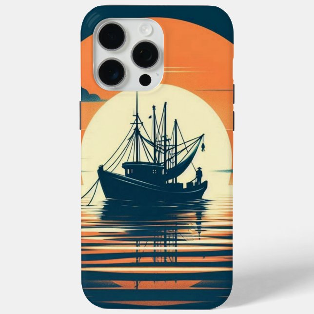 Vintag/Nautische Garnelen/Fischerei Case-Mate iPhone Hülle (Rückseite)