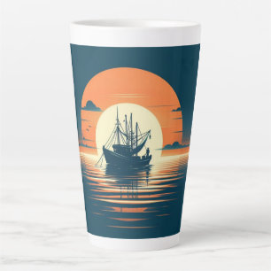 Vintag/Nautische Garnelen/Fischerei Milchtasse