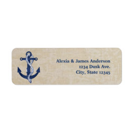 Vintag Navy Blue Nautic Ankeradresse