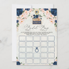 Vintag Navy Travel Brautparty Bingo Game Card Einladung