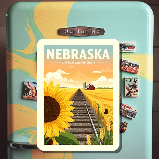 Vintag Nebraska Magnet (Von Creator hochgeladen)
