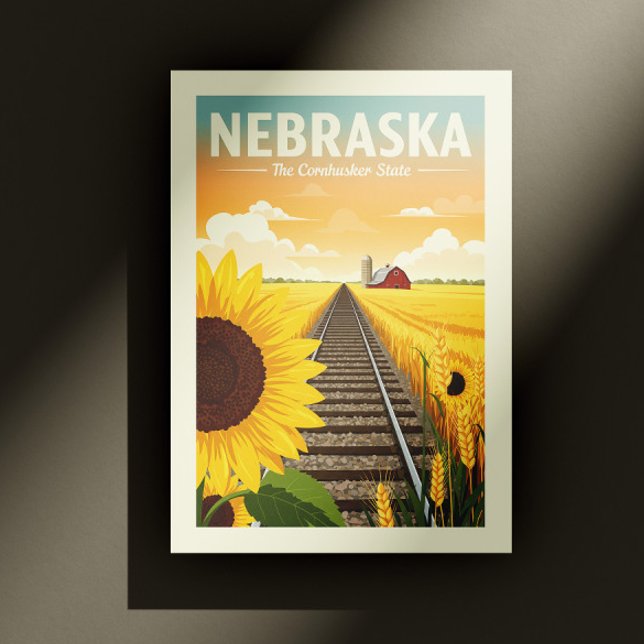 Vintag Nebraska Postkarte (Von Creator hochgeladen)