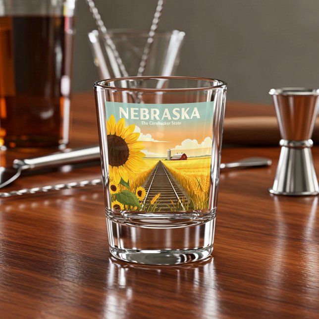 Vintag Nebraska Schnapsglas (Von Creator hochgeladen)