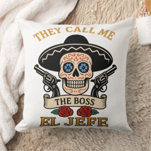 Vintag nennen sie mich El Jefe Cinco de Mayo Vib Kissen