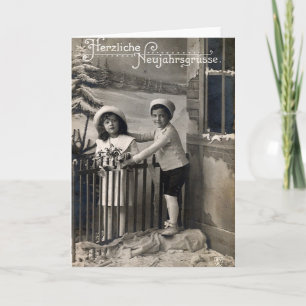 Vintag: Neujahr - Feiertagskarte