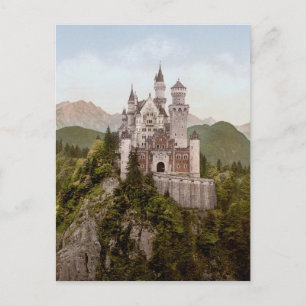 Vintag Neuschwanstein Bayern Postkarte