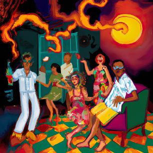 Vintag New Orleans   Jazz Fest Party Poster