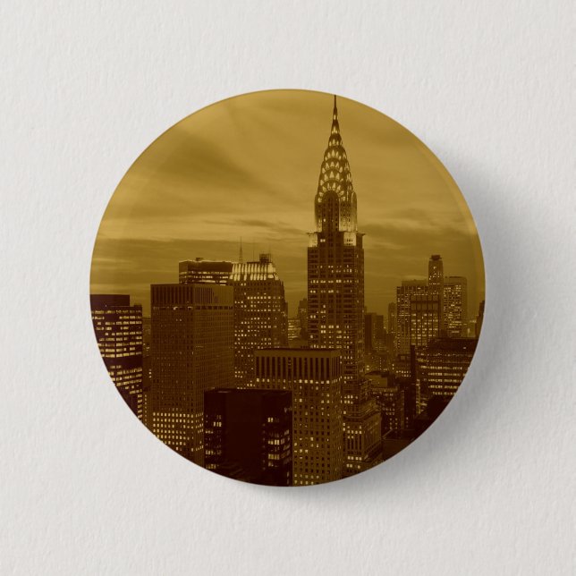 Vintag New York Manhattan Button (Vorderseite)