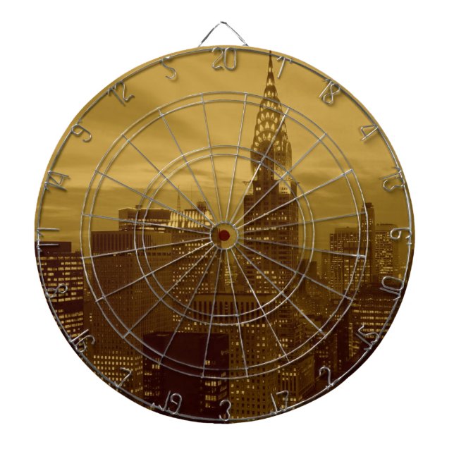 Vintag New York Manhattan Dartscheibe (vorne)