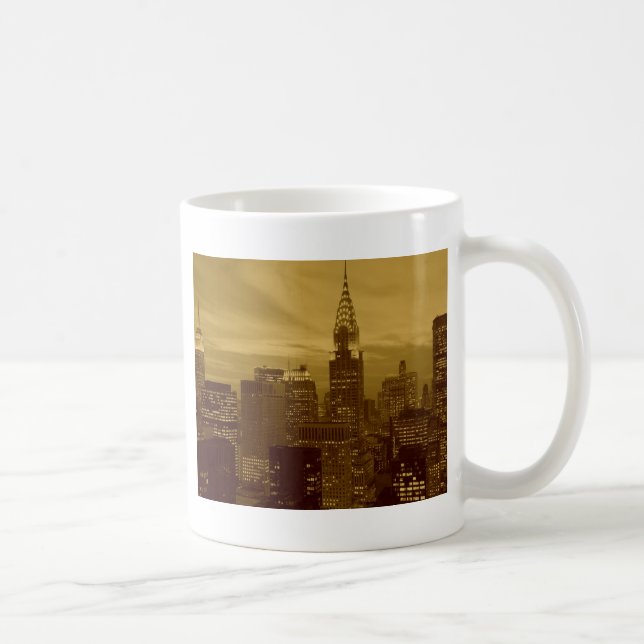 Vintag New York Manhattan Tasse (Rechts)