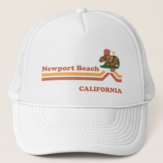Vintag Newport Beach California Truckerkappe (Vorderseite)