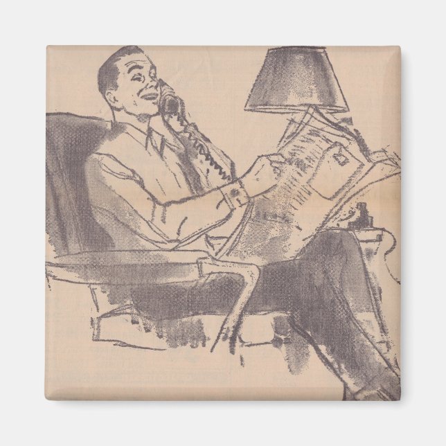 Vintag Newspaper Vater Magnet (Vorne)