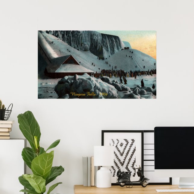 Vintag Niagara Falls Ice Poster (Heimbüro)