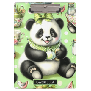 Vintag Niedlich Baby Panda Klemmbrett