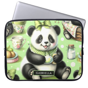 Vintag Niedlich Baby Panda Laptopschutzhülle