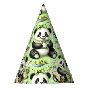 Vintag Niedlich Baby Panda Partyhütchen