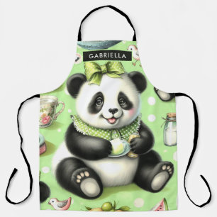 Vintag Niedlich Baby Panda Schürze