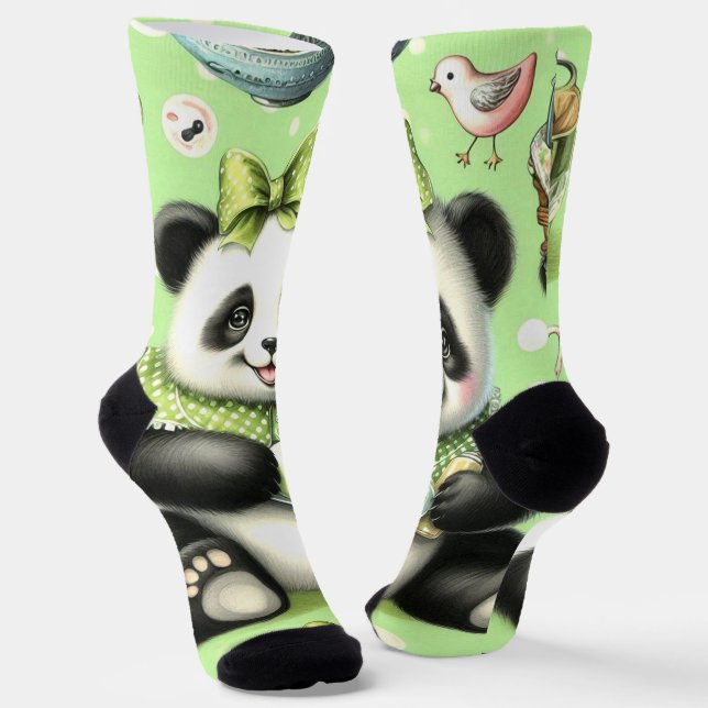 Vintag Niedlich Baby Panda Socken (Gewinkelt)