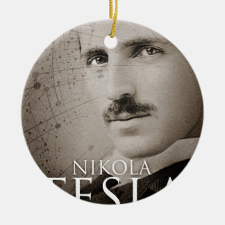 Vintag Nikola Tesla Foto Keramikornament