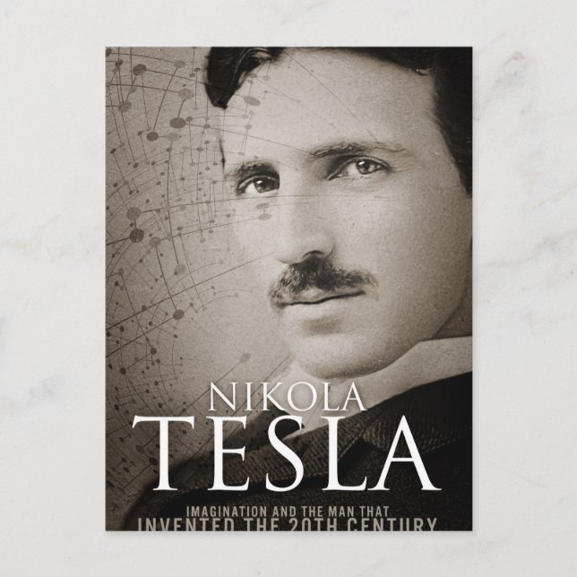 Vintag Nikola Tesla Foto Postkarte (Vorderseite)
