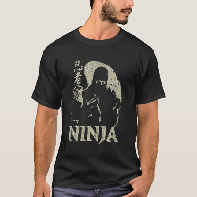 Vintag Ninja Japan Ninja T-Shirt (Vorderseite)
