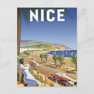 Vintag Nizza, Frankreich - Postkarte