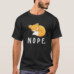 Vintag Nope Fox Niedlich Fox T-Shirt