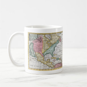 Vintag Nordamerika Karte Kaart van Noord-Amerika Kaffeetasse
