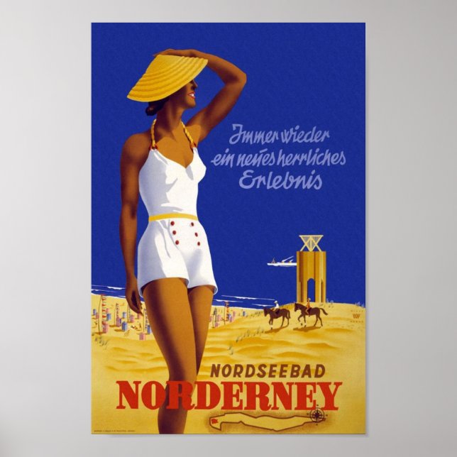 Vintag Nordseebad Norderney Travel Poster (Vorne)