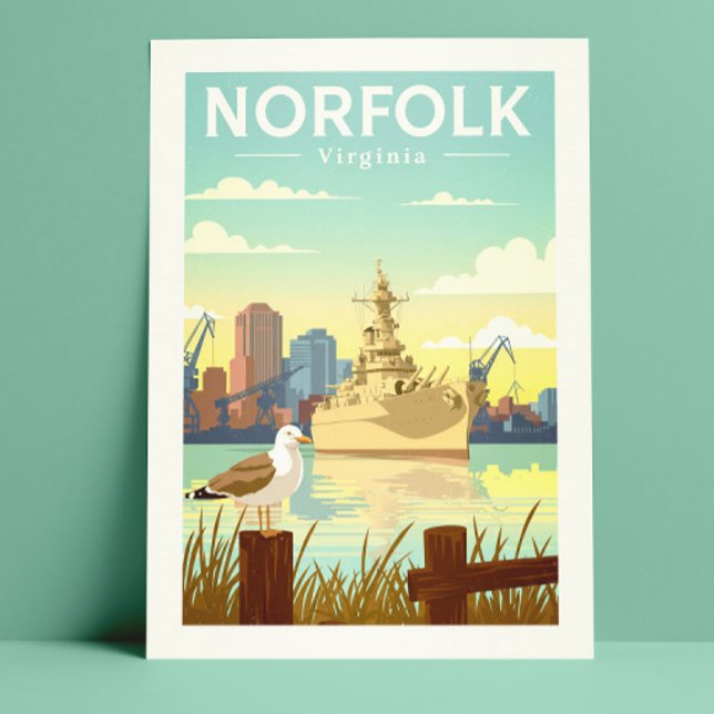 Vintag Norfolk Virginia Postkarte (Von Creator hochgeladen)