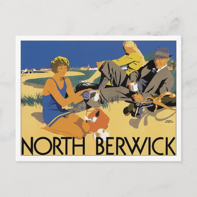 Vintag North Berwick Postkarte (Vorderseite)
