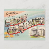 Vintag North Carolina Greeting