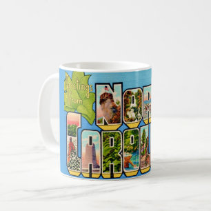 Vintag North Carolina Greetings Kaffeetasse