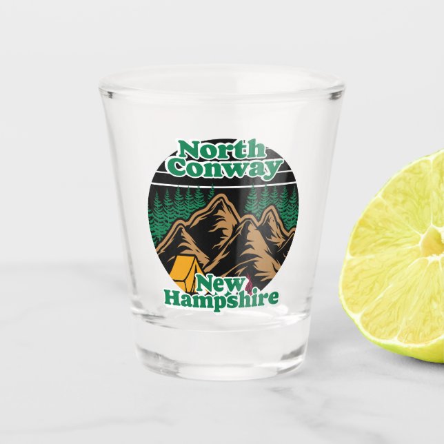 Vintag North Conway New Hampshire Schnapsglas (Vorderseite)