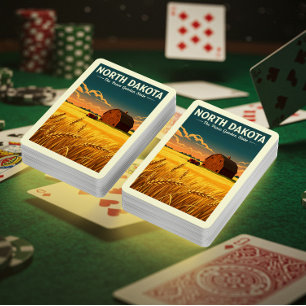 Vintag North Dakota Spielkarten