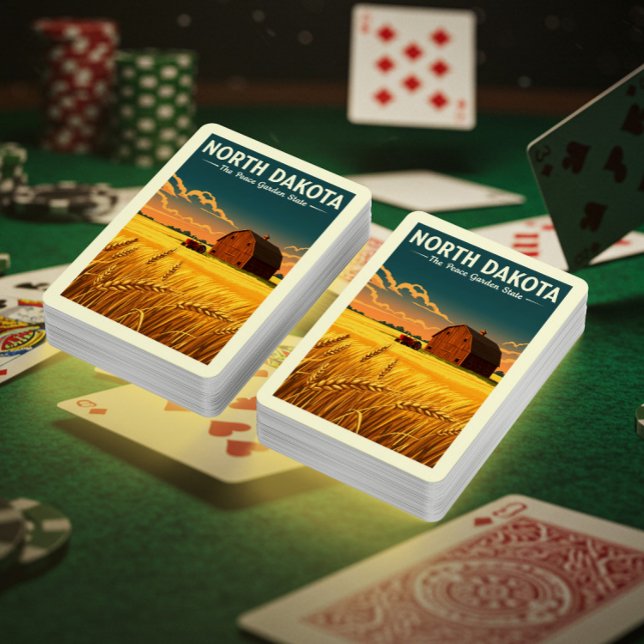 Vintag North Dakota Spielkarten (Von Creator hochgeladen)