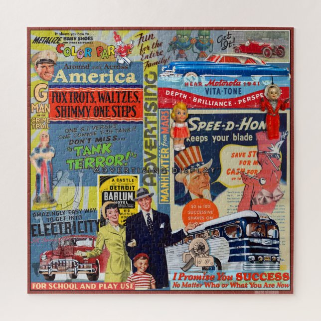 VINTAG NOSTALGIA COLLAGE PUZZLE (Vertikal)